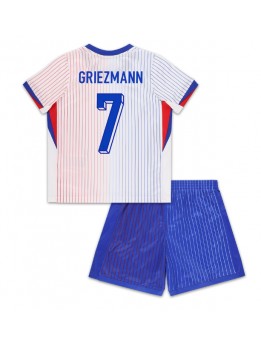 Billige Frankrike Antoine Griezmann #7 Bortedraktsett Barn EM 2024 Kortermet (+ Korte bukser)